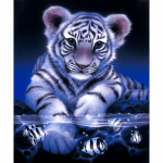5D &bdquo;pasidaryk pats&ldquo; deimantinis tapybos mozaikos kryžminio dygsnio mozaikos dekoravimas &bdquo;Tiger&ldquo; deimantinis siuvinėjimas 20X30CM