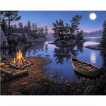 Visas 5D &bdquo;pasidaryk pats&ldquo; deimantinis paveikslas &bdquo;Moonlight Boat&ldquo; deimantinis siuvinėjimas Visi&scaron;kai klojamas kryželiu namų dekoras, rankų darbo dovana 20x30cm