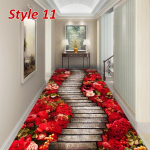 Homedo 11Styles 3D Svetainės Kilimai Vidinis Įėjimas Durų kilimėlis Prie lovos Kilimėlis Gėlė Žolė Augalai Virtuvės Koridoriaus Kilimėlis Kilimas 80x200cm