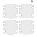 Automobilio durelių lipdukas įbrėžimams Atsparus dangtelis Automatinė rankenos apsauginė plėvelė 4 pieces of door bowl