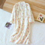 Japoni&scaron;ko stiliaus kimono pižama vasarinė nauja 100% medvilnės marlės pižamos naktiniai moteri&scaron;ki SPA yukata rūbai namų ilgos pižamos moteri&scaron;kos L