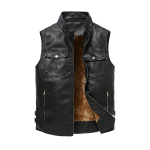 Punk Retro vyri&scaron;kos odinės liemenės Vyri&scaron;kos žūklės motociklais liemenės lauke L black