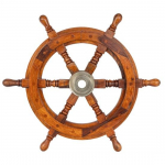 45.72 cm Wood Captain Ship Boat Wheel Ship Boat Steering Wheel Nautical Pirate Ship's Wheel Christmas D&eacute;cor