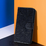 Telefono dėklas, skirtas Samsung Galaxy A12 A22 A14 A34 A54 M12 M33 M53 M23 M32 M22 A32 A52 A72 5G A13 A53 A 12 54 32 52 Knygų stovas Piniginė Odinis gėlių vir&scaron;elis Samsung M52 mėlyna