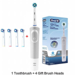 Oral B D100 Vitality Rotacinis elektrinis dantų &scaron;epetėlis Super Clean Timer Vandeniui atsparus suaugusiųjų įkrovimo dantų &scaron;epetėlis Papildomas Pakeiskite &scaron;epetėlio galvutę