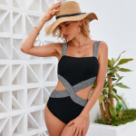 Vienos dalies moteri&scaron;kas maudymosi kostiumėlis Sexy Hollow be nugaros S