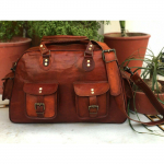 16 colių moteri&scaron;kas, odinis &bdquo;Holdall&ldquo; senovinis savaitgalio naktinis krep&scaron;ys 12 x 16 x 6 inches