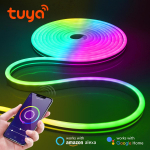 Tuya Smart Life 12V RGB neoninės &scaron;viesos LED juostos valdymas balsu Neoninis lyno vamzdelis lauko sodo foninio ap&scaron;vietimo apdaila Alexa Google Home