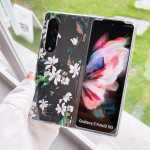 Moteris, mielas spalvingas gėlėmis telefono dėklas, skirtas Samsung Galaxy Z Fold 3 5g skaidrus kietas kompiuterio dangtelis, skirtas Z Fold3 For Samsung Z Fold 3