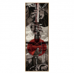 Japonijos samurajus Ukiyoe paveikslai HD drobės paveikslas kareivis sienos menas dekoratyvinis paveikslas gyvenamojo kambario pramoninio baro dekoravimui 20cm&times;40cm NoFrame