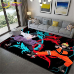 Anime Naruto neslystantys kilimėliai svetainei Patogus kilimas Mink&scaron;tas grindų kilimėlis Miegamojo kilimėlio plotas Kilimėlis namams Didelis pūkuotas kilimėlis 100cm x 120cm