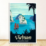 Miesto kelionių drobės paveikslai Senoviniai sieniniai kraft plakatai dengti sienų lipdukai Namų dekoras Dovana Vietnamo vandens turgus Hoi an Yellow be rėmelio 21*30cm