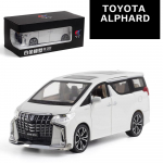 1:24 masteliai Toyota Alphard MPV automobilio modelis Lengvojo lydinio automobilio liejamas žaislinis automobilio modelis, atitraukiamas atgal Vaikų žaislų kolekcionieriai Mažo dydžio automobilis