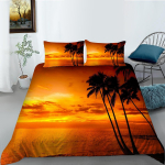 Namų patalynės komplektas, peizažo tapybos tema, antklodės užvalkalas, pagalvės užvalkalas, paklodė / dvigulės lovos, pilno dydžio patalynė, namų dekoracija AU Double 180x210cm