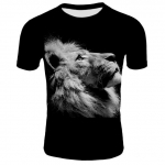 Nauji Cool Lion Graphic 3D vyri&scaron;ki mar&scaron;kinėliai Unisex Fashion Animal Oversize mar&scaron;kinėliai ant kaklo, kvėpuojantys trumpomis rankovėmis, laisvalaikio mar&scaron;kinėliai ir mar&scaron;kinėliai XL