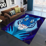 Menui dominuojantys Tiger 3D spausdinimo kilimai svetainei miegamojo dekoro kilimai mink&scaron;ti flaneliniai namų lovos grindų kilimėliai žaidimų zonos kilimėliai 40cm by 60cm