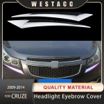 2 vnt chromo priekinių žibintų lempos antakių dangtelio apdailos lipdukas, skirtas Chevrolet Cruze Sedan 2009 2010 2011 2012 2013 2014 2015 m.