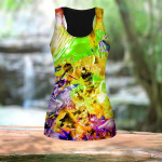 3D Crystal Wave Print L Moterų treniruotės jogos sporto salėje marginti vasariniai sportiniai mar&scaron;kiniai didelio dydžio liemenės 7XL mėlyna