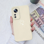 Skirta Xiaomi 10 11 12 13 Lite 10T 11T 12T 12S Ultra 11X Pro Dėklai Fashion Love Heart Camera Protection Square Skystas silikonas, skirtas Xiaomi buferiui Xiaomi 12S