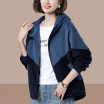 Rudeninė moteri&scaron;ka striukė ilgomis rankovėmis striukės su gobtuvu Laisvalaikio paltai Moteri&scaron;ka vėjo striukė Laisvi vir&scaron;utiniai drabužiai 4xl