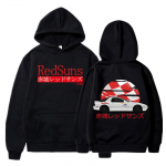 Initial D Drift Akagi RedSuns Hoodie Japonijos anime AE86 Unisex Moteri&scaron;ki madingi gobtuvai Gatvės drabužiai JDM Automobilių kultūros megztiniai