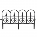 Balta Juoda sodo tvora Dekoratyvinė sulankstoma tvorelė Plastikinis europieti&scaron;ko stiliaus apsauginis turėklas balta