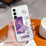 Samsung S22 S23+ Ultra S20 S21 FE S10 S6 S7 edge+ Case Fashion Atsparus smūgiams Girl Astronaut Skaidrus Mink&scaron;tas silikoninis TPU, skirtas Galaxy Note5 buferiui Samsung S22 Ultra