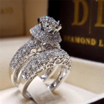 925 sidabro 1 karatų deimantinis žiedas moterims Vestuvių Anillos brangakmenių tvirtinimo papuo&scaron;alai S925 S925 papuo&scaron;alų žiedų dėžutė