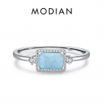 MODIAN 925 Sterling Silver Fantasti&scaron;ki, natūralūs opalai, pir&scaron;tų žiedai moterims, vestuvių metinių papuo&scaron;alai, puikūs aksesuarai 5 sidabras