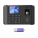I&scaron;manusis biometrinis pir&scaron;tų atspaudų slaptažodžio lankomumo aparatas Laiko laikrodis Darbuotojo registracija juoda