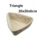 Rotango duonai atsparus krep&scaron;elis Natūralus ovalus rotango pintos te&scaron;los fermentacijos duonos krep&scaron;elis Triangle 20X20X6