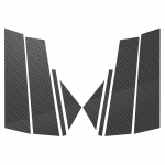 8 vnt. automobilio statramsčio stulpelių durų apdailos dangtelio lipdukai, skirti Mazda Axela 2019 2020 2021 2022 2023 anglies pluo&scaron;to i&scaron;vaizdai formuoti priedai