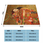 Gyvybės medis Stoclet Frieze Gustav Klimt Antklodės Fleece Naujiena &scaron;ilta antklodė lovatiesei rudeniui/žiemai 200x150cm