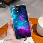 Skirtas Xiaomi Poco M4 X5 Pro 10T Lite 11 Lite 5G NE telefono dėklo dangtelis Starry Sky skaidrus matinis mink&scaron;tas silikonas, atsparus smūgiams, skirtas Xiaomi buferiui Xiaomi Mi 10S
