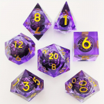Resin Quicksand Dice Skystas &scaron;erdis DND Dungeons & Dragons TRPG stalo žaidimas Kauliukų rinkinys bėgimo grupė Cthulhu