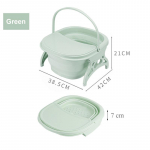 Sulankstomas pėdų vonelė Paprastas putojantis masažinis kibiras Pėdų mirkymo kibiras Sulankstomas baseinas Sauna Spa Pėdų vonelės baseinas su dangčiu Vonia Foot bucket žalia