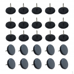 Floor Protectors w/ Screw / Nail Glides,20x 25mm Furniture Glides Slides Pads, Non-Slip Sliders Round 25mm Nail