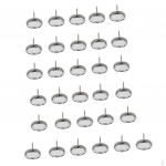 25 vienetų kri&scaron;tolinės sofos galvūgalio mygtukai, nagų apmu&scaron;alai, sidabras, 20 mm, 22 mm &ndash; sidabras,