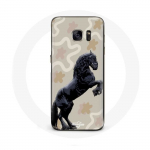 Coque Samsung Galaxy S7 Frison Noir Race de cheval