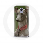 Coque pour Samsung Galaxy A8 2018 L&eacute;vrier greyhound Gris