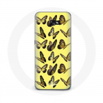 Coque pour Samsung Galaxy A3 2016 Papillons Fond Jaune