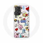Coque pour Samsung Galaxy A52 BTS Bangtan Sonyeondan BT21 Van Tata Chimmy Cooky Rj Koya Mang Et Shooky