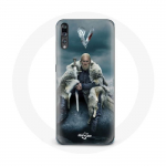 Coque pour Huawei P20 Vikings S&eacute;rie Saison 6 Ragnar Lothbrok logo V Ep&eacute;e Gris Fond Brouillard