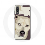 Coque pour Samsung Galaxy A02 Chien de Pitbull Blanc