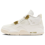 Air Jordan 4 Retro Metallic Gold Moteri&scaron;ki sportbačiai Kreminiai Buriniai Juodi AQ9129-170 35.5 white