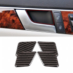 Mercedes Benz C klasės W204 2005 2006 2007 - 2009 2010 2011 2012 4 vnt. anglies pluo&scaron;to automobilio interjero durų rankenų dubenėlių dangtelio apdaila