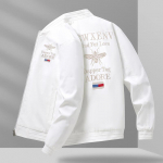 Vyri&scaron;ka pavasario ir rudens piloto striukė siuvinėta beisbolo striukė Paltas didelio dydžio laisvalaikio striukė 5XL