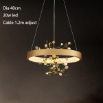 Auksiniai nerūdijančio plieno lubų sietynai valgomojo variniai apvalūs žiediniai pakabinami &scaron;viestuvai miegamojo audiniams parduotuvė Kava