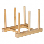 Virtuvės laikymo lentyna Bambuko neslystančios lėk&scaron;tės puodo dangtis indų dubuo džiovinimo laikiklis Organizacija pjaustymo lentos drenažo stovas A