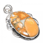 Natural Malinga Jasper Gemstone 925 Sterling Silver Gift Pendant 2.68 f0r17